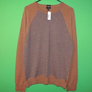 J.CREW Mens L Slim Brown Sweatshirt NEW